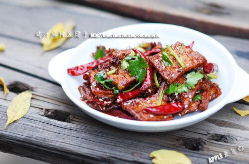 鸡汁麻辣烧豆腐干(鸡汁豆腐怎么炒好吃)