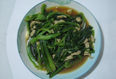 油麦菜炒肉丝